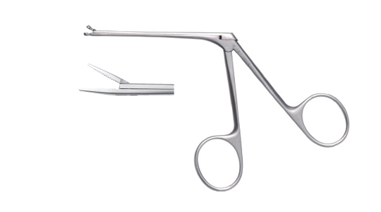 F166 middle ear microsurgery forceps (long grain head)