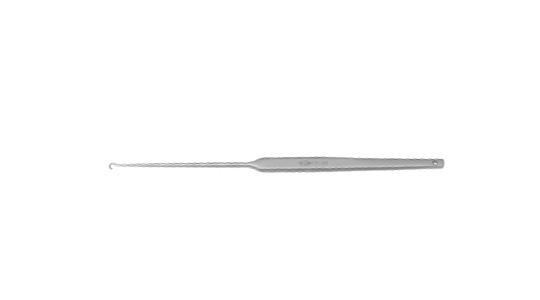 Ear cerumen (earwax hook straight blunt circle)